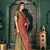 Red woven banarasi silk saree with blouse