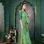 Turquoise woven banarasi silk saree with blouse