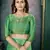 Turquoise woven banarasi silk saree with blouse