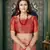 Pink woven banarasi silk saree with blouse