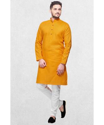 Mens Cotton Designer Printed Kurta 1