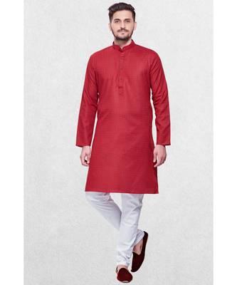 Mens Cotton Designer Printed Kurta 4