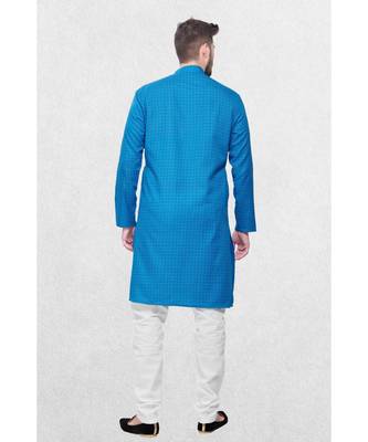 Mens Cotton Designer Printed Kurta 3