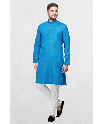 Mens Cotton Designer Printed Kurta 4