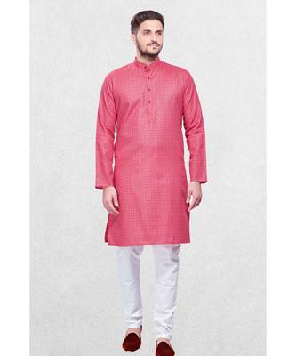 Mens Cotton Designer Printed Kurta 1