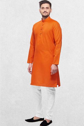 Mens Cotton Designer Printed Kurta