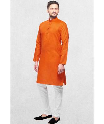 Mens Cotton Designer Printed Kurta 4
