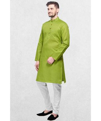 Mens Cotton Designer Printed Kurta 3