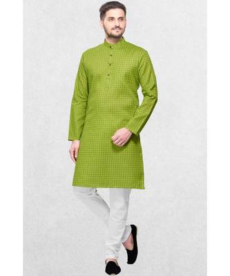 Mens Cotton Designer Printed Kurta 4