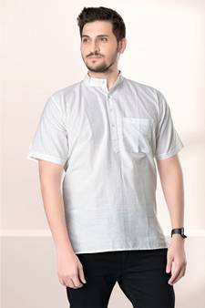 Mens Camric-Cotton Short Kurta (Comfort Wear)