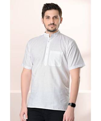 Mens Camric-Cotton Short Kurta (Comfort Wear) 3