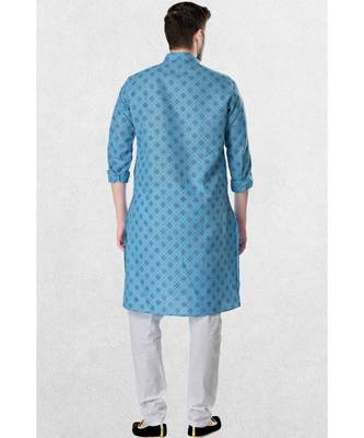 Mens Cotton Designer Printed Kurta 2