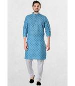 Mens Cotton Designer Printed Kurta