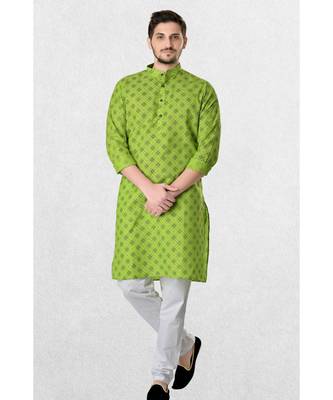 Mens Cotton Designer Printed Kurta 3