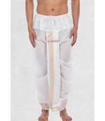 Shiwam Ethnix Mens Cotton-Silk Pitambari Dhoti
