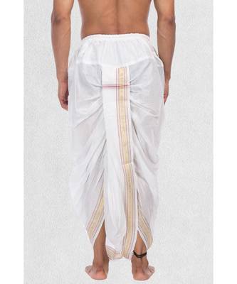 Shiwam Ethnix Mens Cotton-Silk Pitambari Dhoti 2