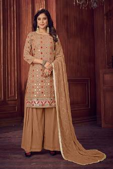 Chiku embroidered georgette salwar