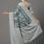 SAREE MALL Women's Brasso Grey Printed Designer Saree With Blouse Piece