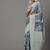 SAREE MALL Women's Brasso Grey Printed Designer Saree With Blouse Piece