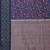 SAREE MALL Women's Linen Blend Navy Blue Printed Celebrity Saree With Blouse Piece