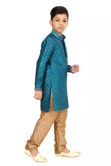 ue Color Blackberry Kurta Churidar Set