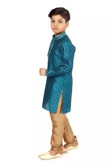 ue Color Blackberry Kurta Churidar Set