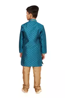 ue Color Blackberry Kurta Churidar Set