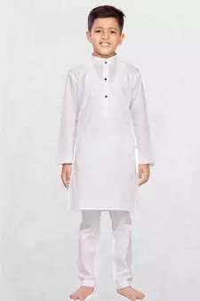 White Boys White Kurta Suit