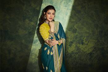Green woven silk saree with blouse 4
