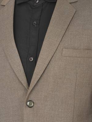 Brown Polyester Blazer With Trouser 3