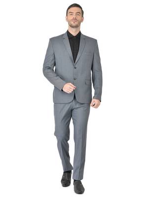 Grey Polyester Blazer With Trouser 1