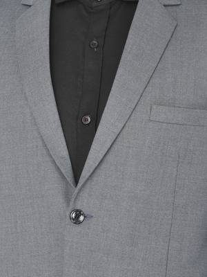 Grey Polyester Blazer With Trouser 3