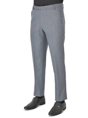 Grey Polyester Blazer With Trouser 4