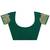 Green woven cotton silk saree with blouse