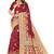 Maroon woven banarasi saree with blouse