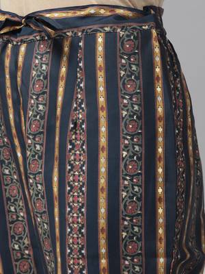 Mustard printed cotton silk ethnic-kurtis 5