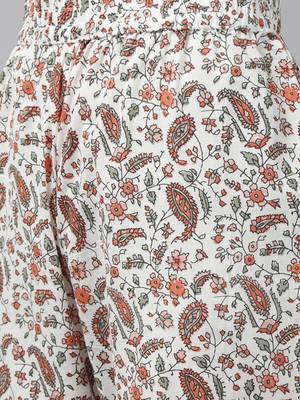 White printed cotton ethnic-kurtis 5