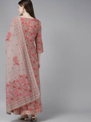 Red printed cotton ethnic-kurtis 3