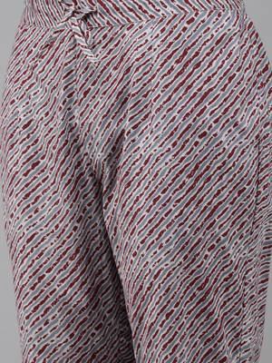 Red printed cotton ethnic-kurtis 5