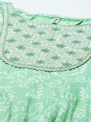 Green printed cotton ethnic-kurtis 4