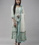 Multicolor printed cotton ethnic-kurtis