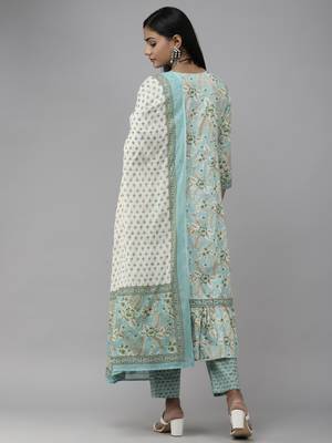 Multicolor printed cotton ethnic-kurtis 3