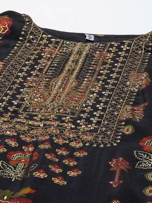 Black printed cotton silk ethnic-kurtis 4