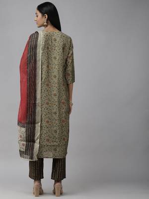Green printed cotton silk ethnic-kurtis 3