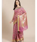 purple silk blend woven   saree with  blouse