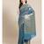 blue silk blend woven   saree with  blouse