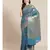 blue silk blend woven   saree with  blouse