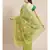 green silk cotton woven   saree with  blouse
