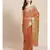 peach silk cotton woven   saree with  blouse