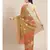 peach silk cotton woven   saree with  blouse